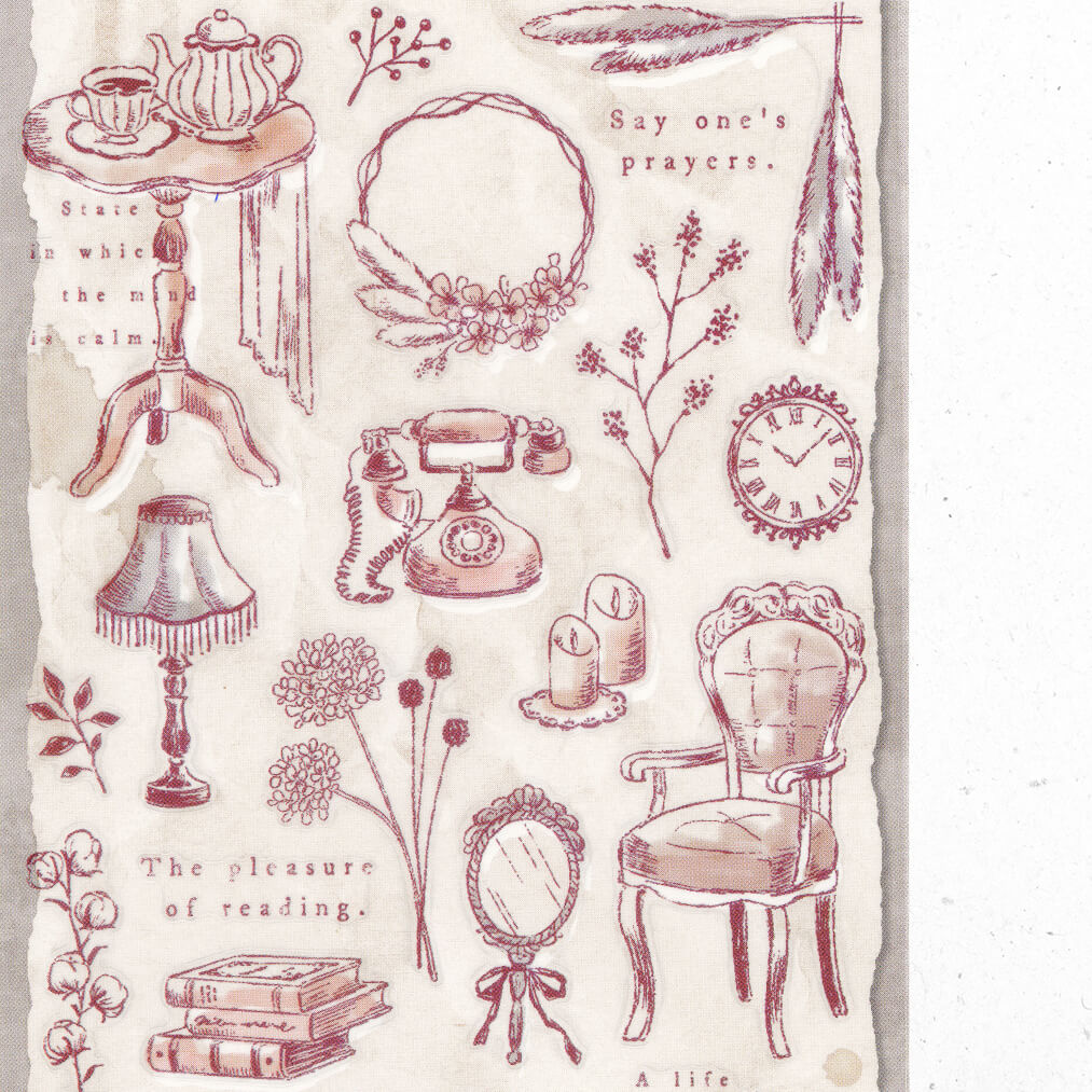 samolepky mind wave decor - maroon detail